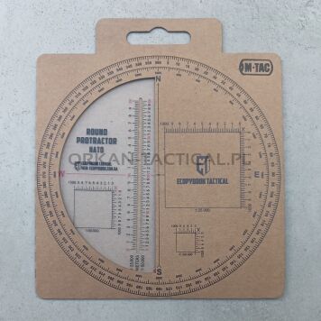 Ecopybook Tactical Ruler Protractor round (130mm) NATO - M-TAC