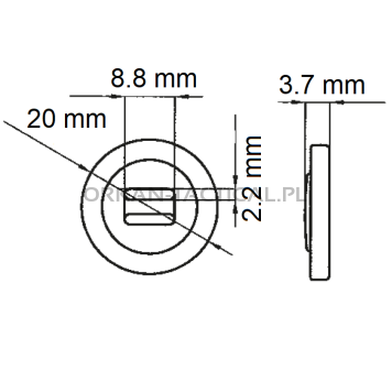 Canadian button BF/20 [olive green - HPE] 2M
