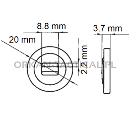 Guzik kanadyjski BF/20 [olive green - HPE] 2M